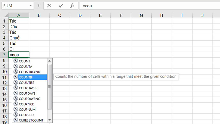 8 thông báo mã lỗi Excel phổ biến. Nguyên nhân, cách sửa lỗi nhanh, đơn giản > Chọn công thức và nhấn Tab