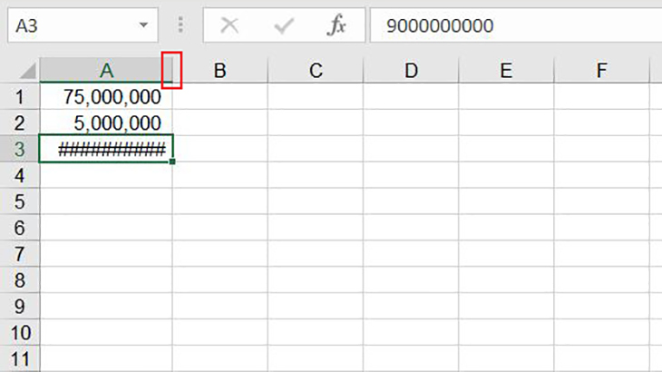 8 thông báo mã lỗi Excel phổ biến. Nguyên nhân, cách sửa lỗi nhanh, đơn giản > Lỗi độ rộng