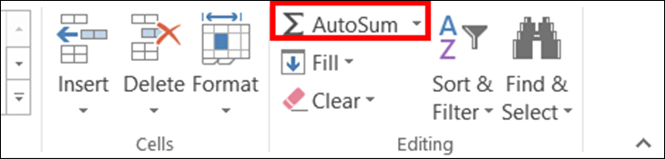 Sử dụng AutoSum