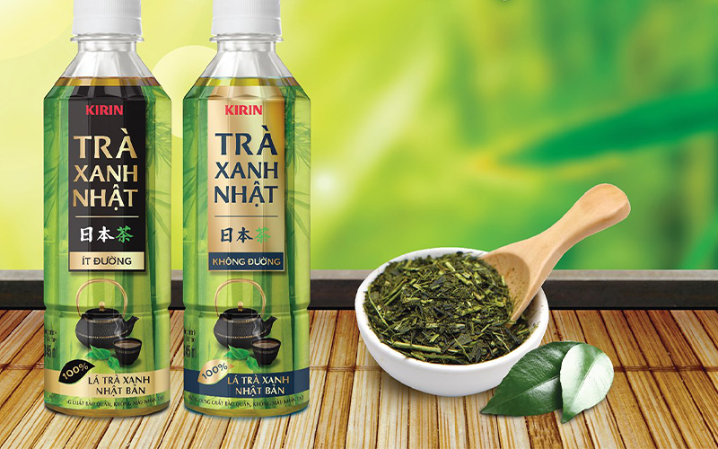 Trà xanh nhật Kirin được chiết xuất 100% từ lá trà xanh Nhật Bản