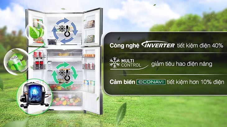 Tủ lạnh Panasonic có công nghệ Inverter, cảm ứng Econavi và Multi Control