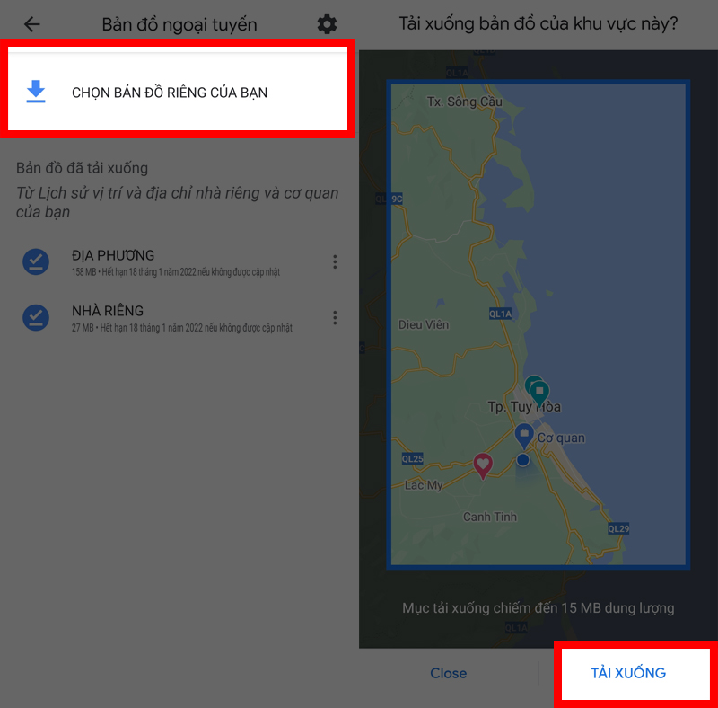 Tải bản đồ ngoại tuyến Tải bản đồ ngoại tuyến