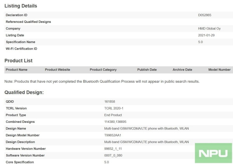 Smartphone Nokia mới hỗ trợ Bluetooth 5.0