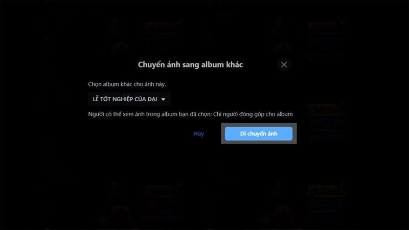 chuyển ảnh từ Album này sang Album khác