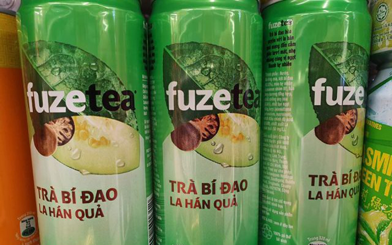 Thiết kế bao bì của trà bí đao la hán quả Fuze Tea