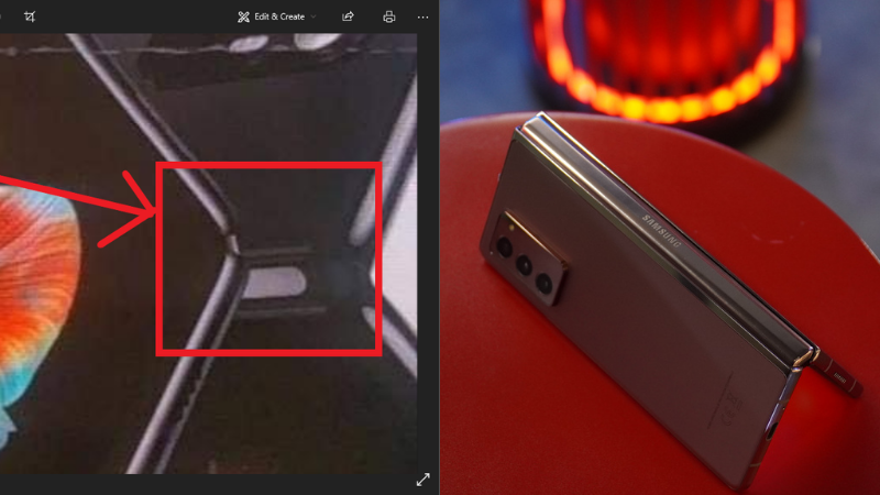 Phần bản lề của Mi MIX Fold khá giống với Galaxy Z Fold 2 5G của Samsung.