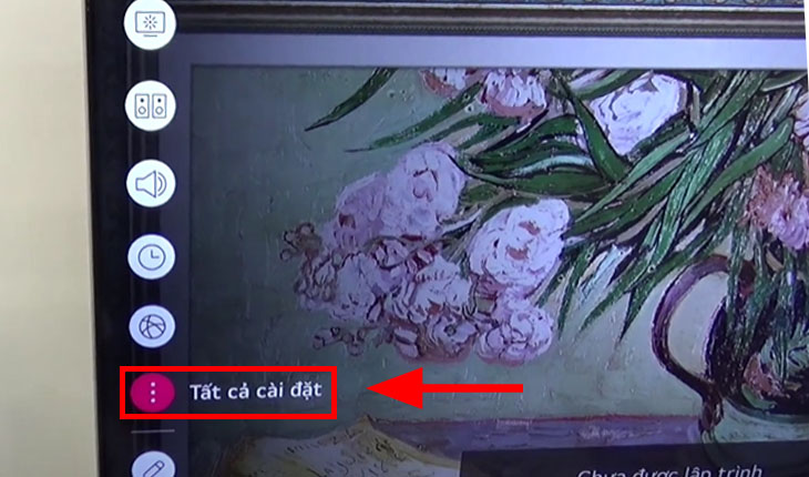 Cách tắt giọng nói trên tivi LG > Chọn “Tất cả cài đặt”
