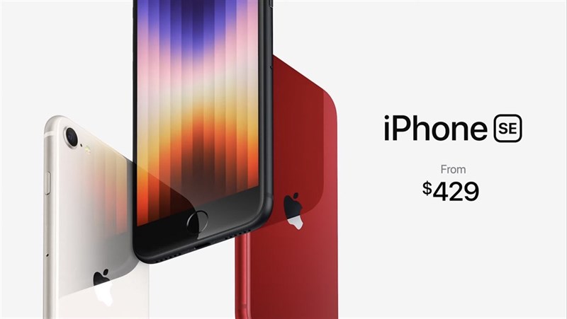 iPhone SE 3 (iPhone SE 2022) giá khởi điểm từ 9.8 triệu. Nguồn: Apple.