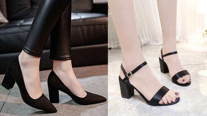 Giày đế vuông - Chunky Mid - Heels