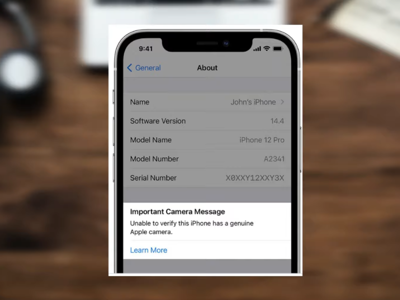 iPhone 12 chạy iOS 14.4 có thể nhận biết được việc người dùng mang máy đi thay camera.