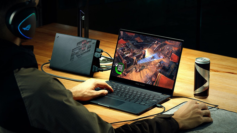 ROG Flow X13 can also be turned into a gaming console if you want ROG Flow X13 can also be turned into a gaming console if you want