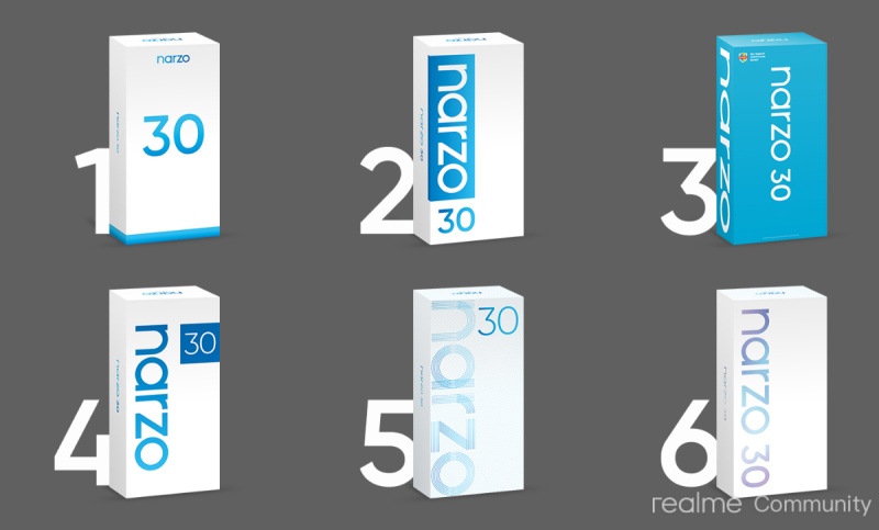 Bạn thích kiểu thiết kế nào dành cho hộp bán lẻ của Realme Narzo 30 series Bạn thích kiểu thiết kế nào dành cho hộp bán lẻ của Realme Narzo 30 series