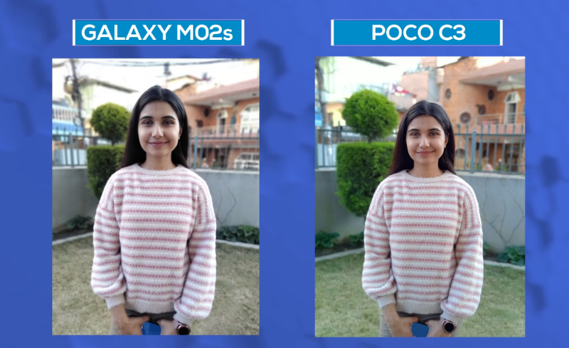 Tính năng chụp xóa phông trên chiếc POCO C3 có vẻ nhỉnh hơn so với Galaxy M02s.