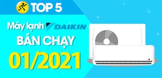 Top 5 Máy lạnh Daikin bán chạy nhất tháng 01/2021 tại Điện máy XANH