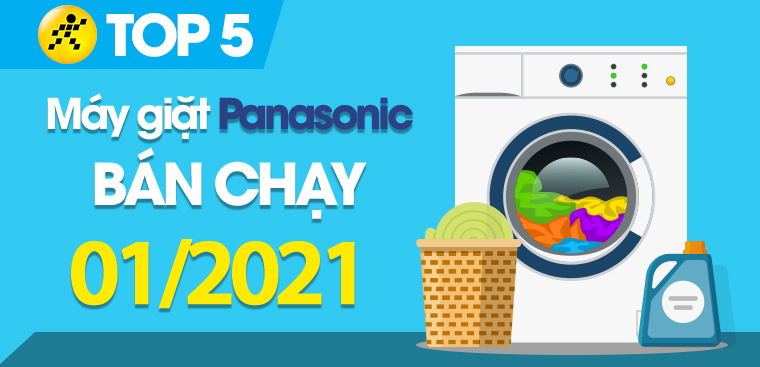 Top 5 Máy giặt Panasonic bán chạy tháng 01/2021 tại Điện máy XANH