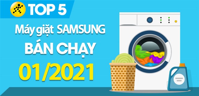 Top 5 Máy giặt Samsung bán chạy nhất tháng 01/2021 tại Điện máy XANH