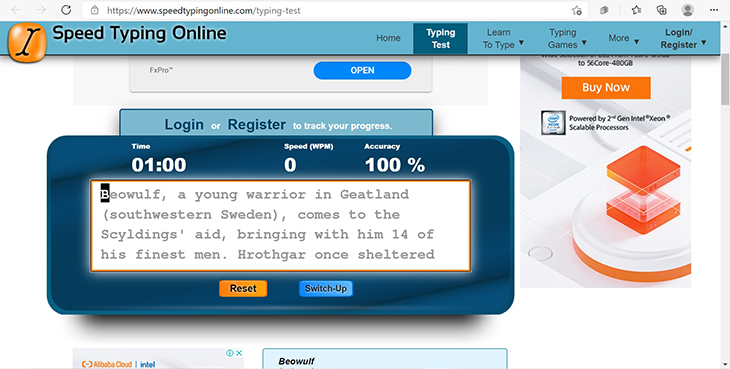 Speed Typing Online