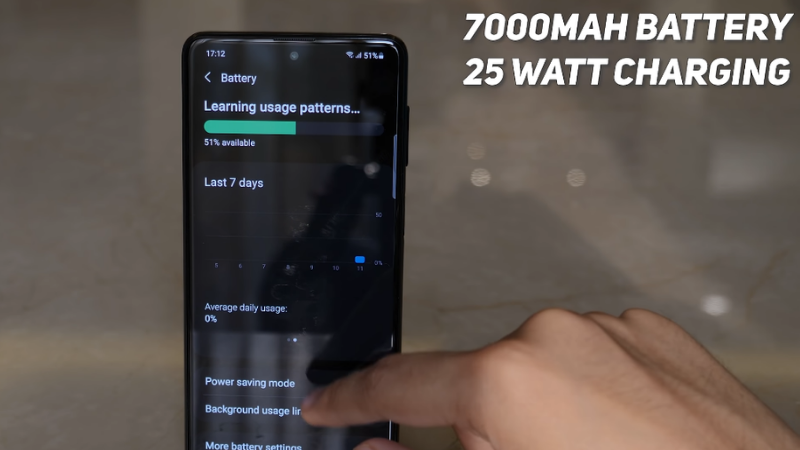 Samsung Galaxy F62 sở hữu viên pin dung lượng cực khủng 7.000 mAh và sạc nhanh 25W. (Nguồn: MySmartPrice).