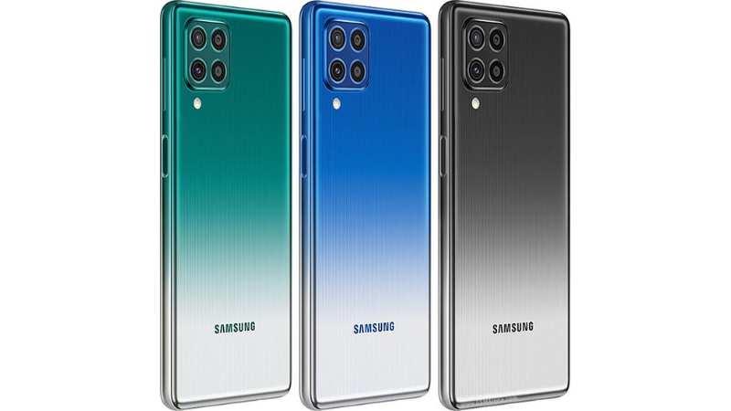 Các tùy chọn màu sắc trên Galaxy F62. (Nguồn: GSMArena).