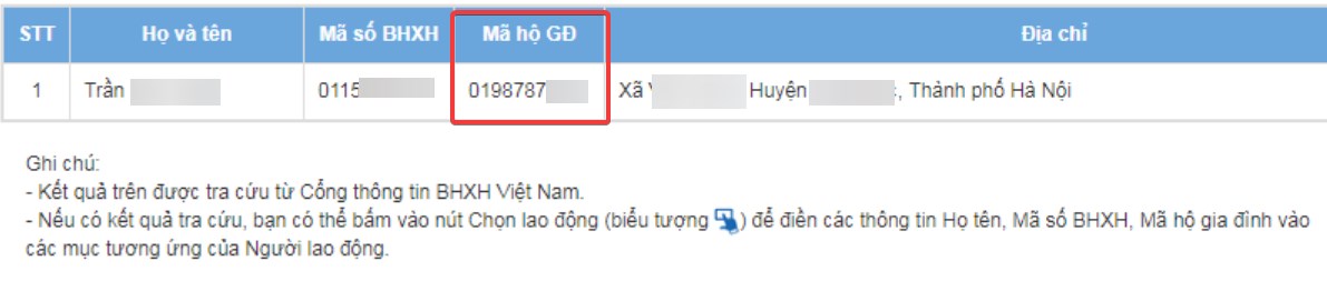 Mã hộ gia đình dùng để làm gì?