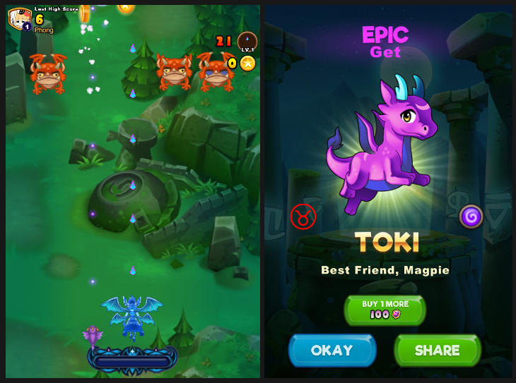 Hướng dẫn đăng nhập trò chơi EverWing trên Messenger trong vài nốt nhạc > Bắt đầu chơi game