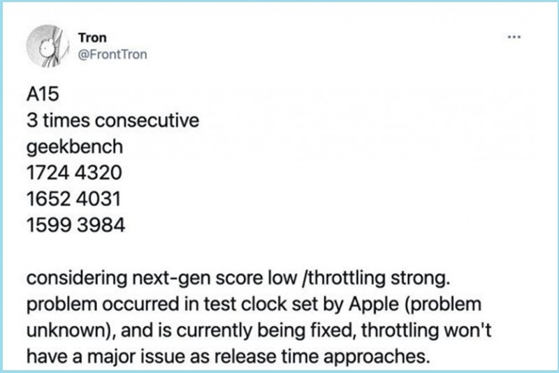 Vi xử lý Apple A15 dành cho iPhone 13 (iPhone 12s) lần đầu lộ điểm hiệu năng trên nền tảng Geekbench