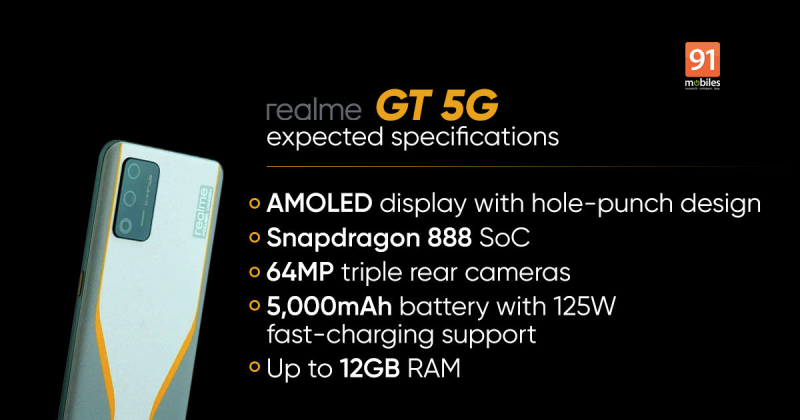 Leak configuration of Realme GT 5G Leak configuration of Realme GT 5G