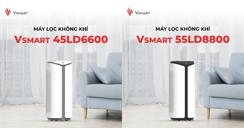 Hai mẫu máy lọc không khí cao cấp của Vsmart. (Nguồn: VinSmart).