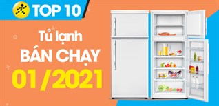 Top 10 tủ lạnh bán chạy nhất tháng 01/2021 tại Điện máy XANH