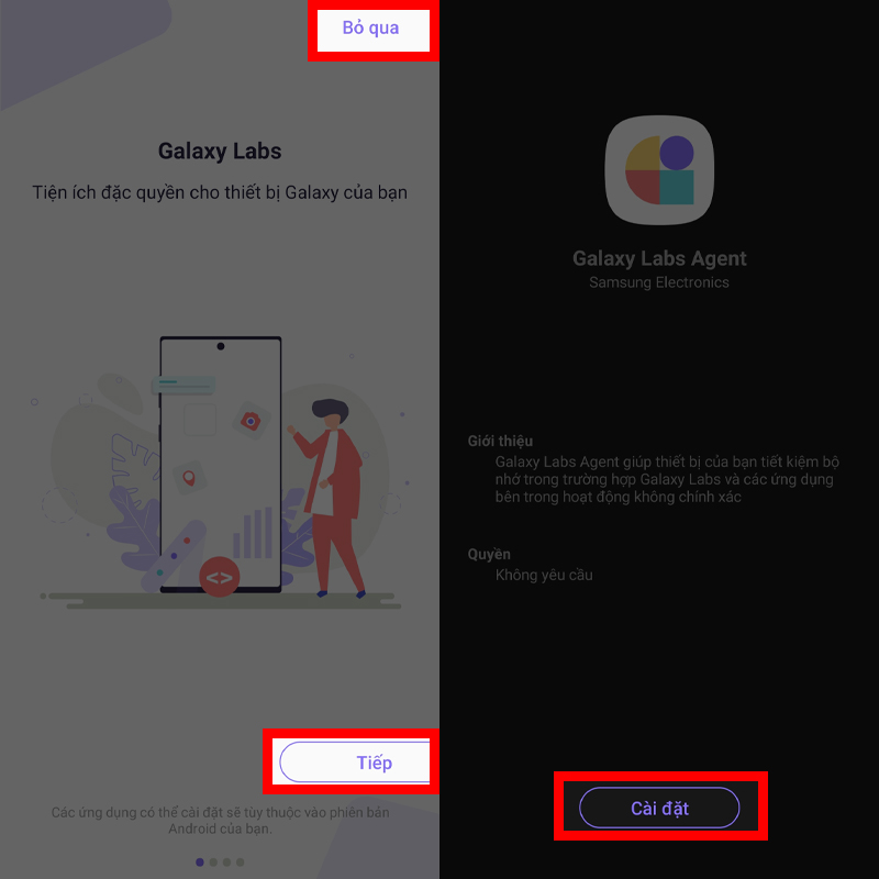 Tải Galaxy Labs bước 2