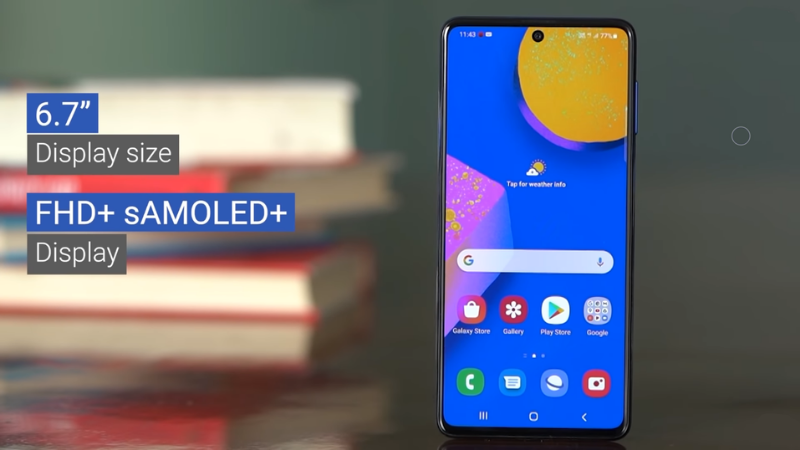 Thông số màn hình của Galaxy F62. (Nguồn: Digit).