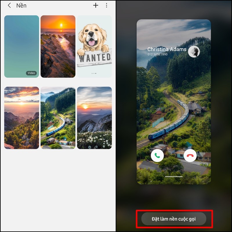 Cách cài hình nền cuộc gọi trên smartphone Samsung siêu độc đáo