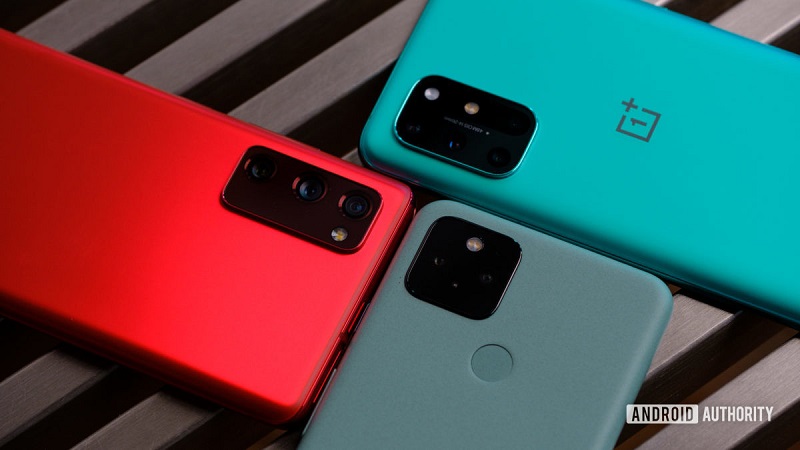 Google Pixel 5 vs Samsung Galaxy S20 FE vs OnePlus 8T