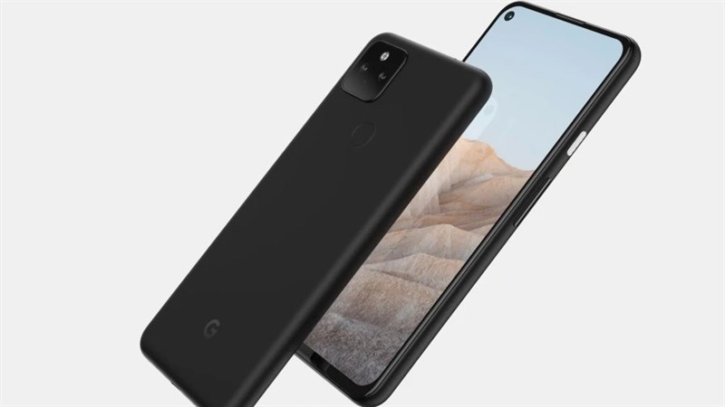 Smartphone tầm trung Google Pixel 5a lộ ảnh render với thiết kế quen thuộc: Màn hình nốt ruồi, cụm camera kép hình vuông mặt sau
