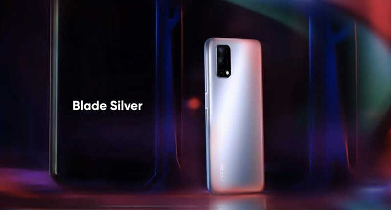 realme narzo 30 pro 5g The machine has 2 colors with the name that Realme gave as 2 swords that are Blade Silver and Sword Black, simply understood as silver and black.