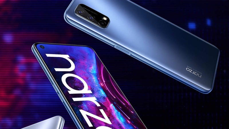 realme narzo 30 pro 5g On the front, the Realme Narzo 30 Pro 5G is equipped with a mole screen, but the bottom border is still a bit thick. According to Realme announced, the device has a front camera with a resolution of 16 MP, promising to display a beautiful selfie ability for users. I quite like the mole screen design because it makes the front look much more compact.