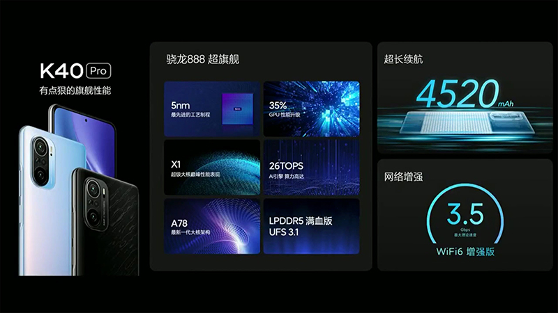 Xiaomi Redmi K40 Pro sẽ có bộ nhớ chuẩn UFS 3.1 và RAM thê hệ LPDDR5 Xiaomi Redmi K40 Pro sẽ có bộ nhớ chuẩn UFS 3.1 và RAM thê hệ LPDDR5