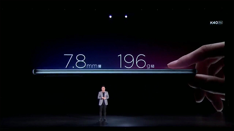 Xiaomi Redmi K40 Pro có thiết kế mỏng nhẹ cho cảm giác cầm nắm gọn nhẹ Xiaomi Redmi K40 Pro có thiết kế mỏng nhẹ cho cảm giác cầm nắm gọn nhẹ