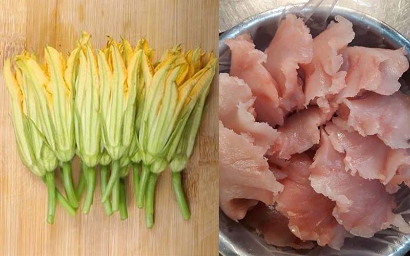 Nguyên liệu làm món canh bông bí nhồi chả cá thác lác Nguyên liệu làm món canh bông bí nhồi chả cá thác lác