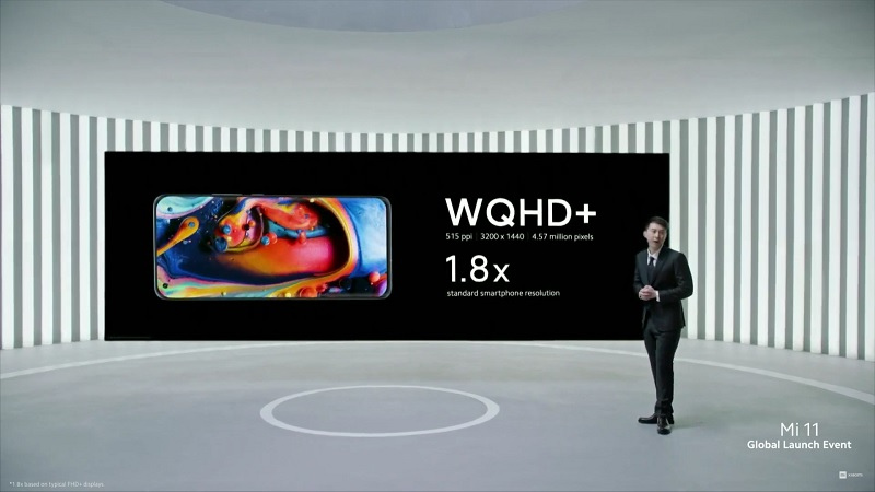 Mi 11 5G có thông số màn hình cực khủng với tấm nền AMOLED kích thước 6.81 inch, độ phân giải 2K và tốc độ làm tươi 120 Hz.
