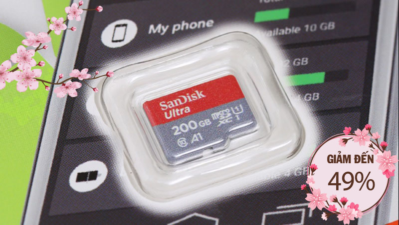 Thẻ nhớ MicroSD 200 GB SanDisk Class 10 Thẻ nhớ MicroSD 200 GB SanDisk Class 10
