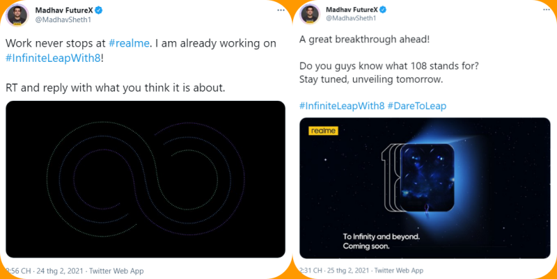 Realme 8 series sắp ra mắt được cho là sẽ có camera 108 MP Realme 8 series sắp ra mắt được cho là sẽ có camera 108 MP