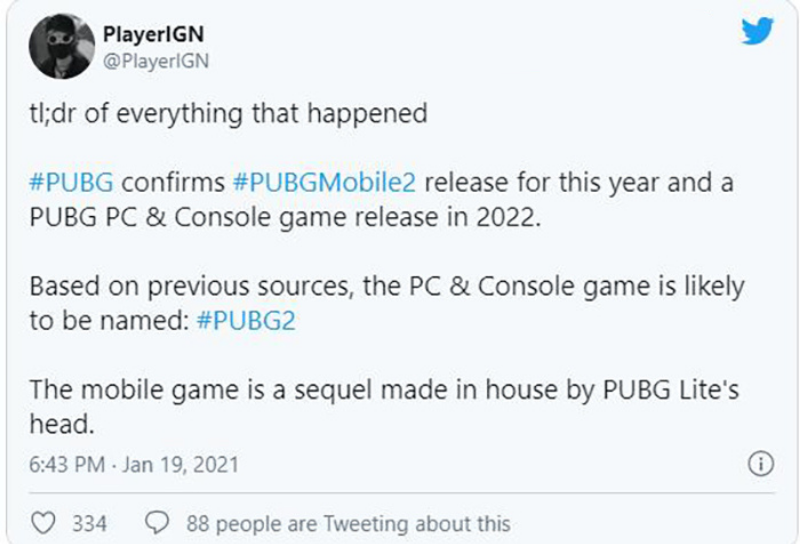 PUBG 2 (on PC, console) could launch in 2022. (Source: PlayerIGN). PUBG 2 (on PC, console) could launch in 2022. (Source: PlayerIGN).