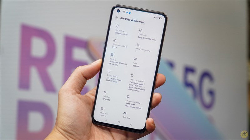 Cấu hình cơ bản của OPPO Reno5 5G