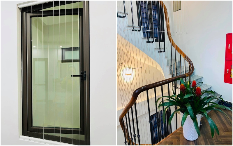 Bắn cáp ở cầu thang, cửa sổ