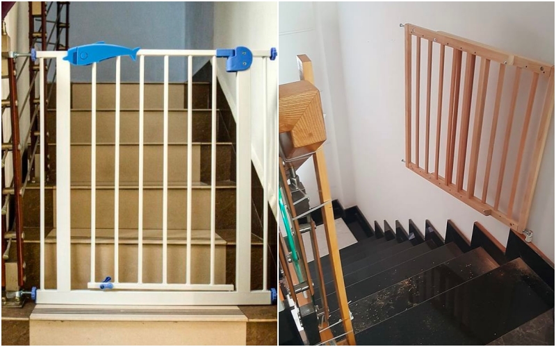 Dựng thanh chắn cầu thang để bảo vệ an toàn cho trẻ