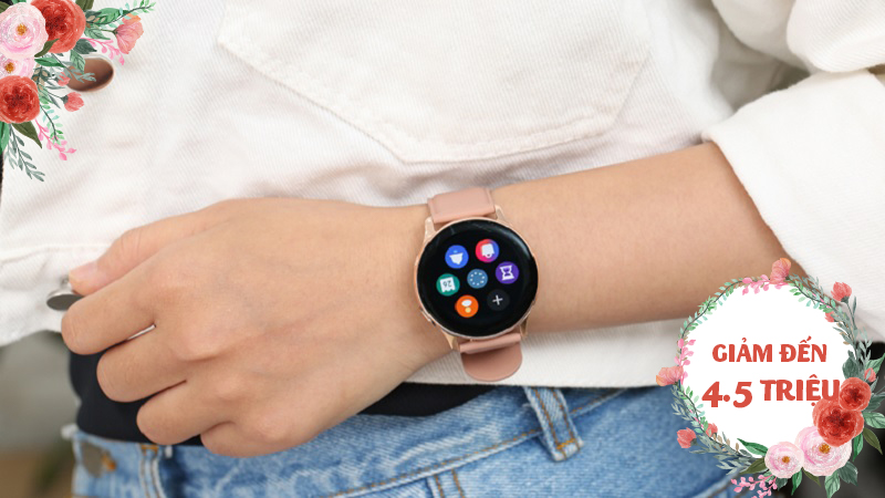 Samsung Galaxy Watch Active 2 40mm viền thép dây da Samsung Galaxy Watch Active 2 40mm viền thép dây da
