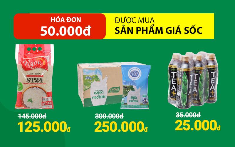 Từ 01/03 - 04/03, hóa đơn 50k được mua thêm nhiều sản phẩm giá sốc Từ 01/03 - 04/03, hóa đơn 50k được mua thêm nhiều sản phẩm giá sốc