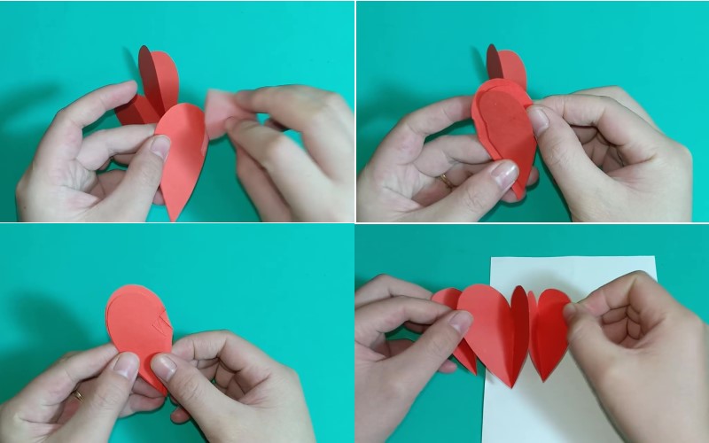 Cách làm thiệp trái tim 3D