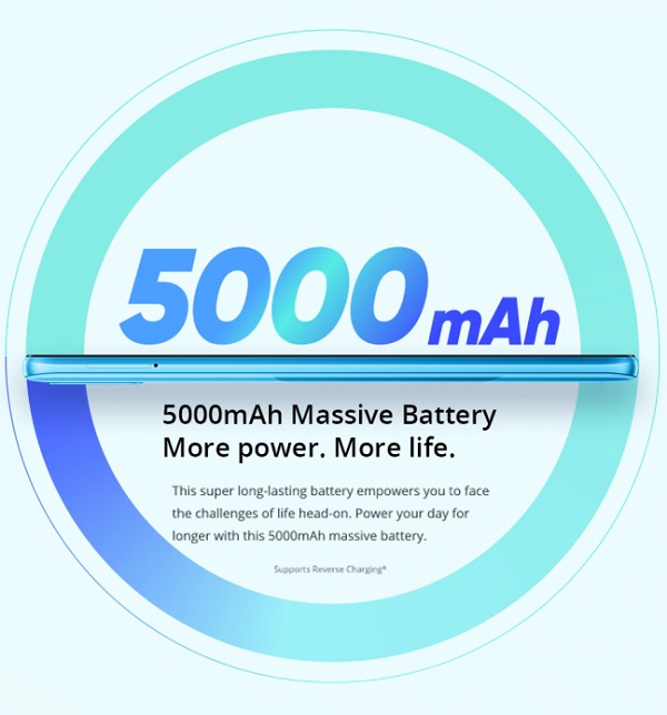 Realme C21 có pin 5.000 mAh